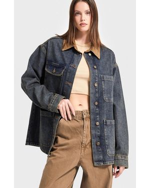 its basic Its Basic Übergangsjacke Oversized Denim Jacket - Blau