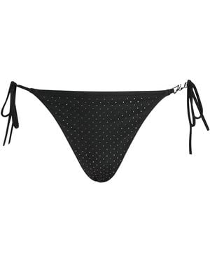 KARL LAGERFELD Bikini-Hose Strassbesetzte, Freche Bikinihosen - Schwarz
