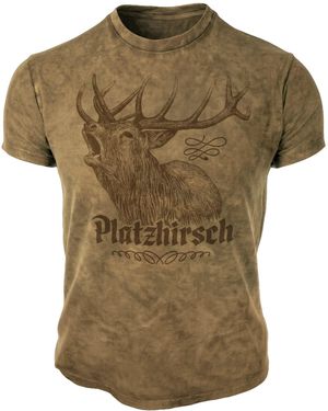 LOBO NEGRO® Trachtenshirt Platzhirsch - Grün