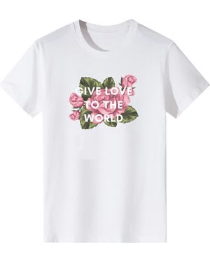 LAPA PLUS Shirt Rose Print T-Shirt - Weiß