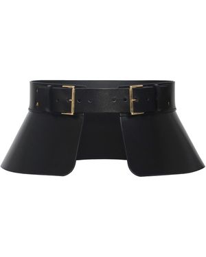 Haute Cuir Gürtel Peplum Corset Belt - Schwarz