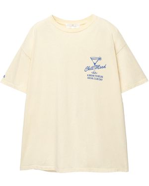 Pull&Bear T-Shirt 'Pacific' - Weiß