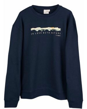 NIKIN Sweatshirt Treesweater Mountain Panorama - Blau