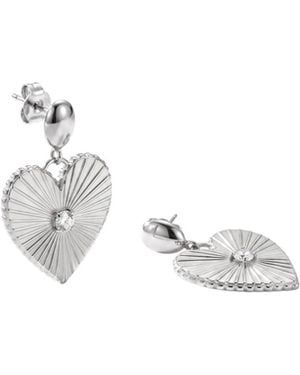 PURELEI Ohrringe Shining Heart - Mettallic