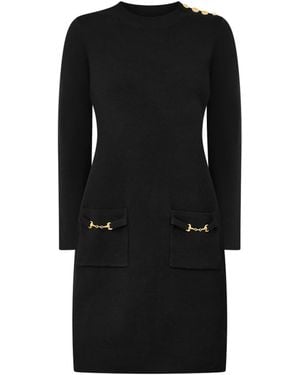 Yumi' Strickkleid - Schwarz