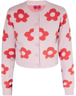 swirly Strickjacke - Rot