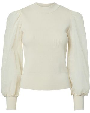 Y.A.S Pullover Dotme - Weiß