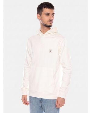 Caterpillar Sweatshirt Essential Hoodie -- Hoodie - Weiß