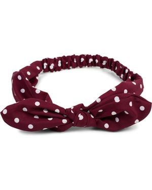 styleBREAKER Haarschmuck Haarband Mit Punkte Muster Und Schleife - Rot