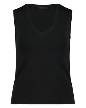 Zero Basic Shirt Mit V-Ausschnitt - Schwarz