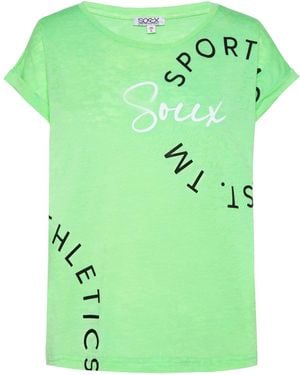 SOCCX Ärmelloses Shirt Mit Ausbrenner-Effekten - Grün