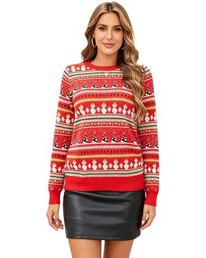 KoJooin Pullover Weihnachts - Rot