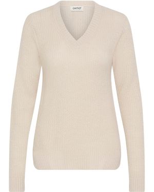 Oxmo V-Ausschnitt-Pullover Oxfsinvi Pu 1 - Weiß