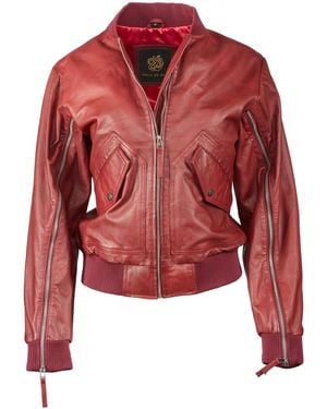 Apple Of Eden Lederjacke Aoe-143 - Rot