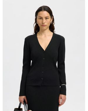 SELECTED Strickjacke Slfcarly - Schwarz