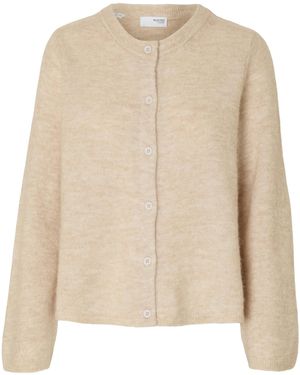 SELECTED Strickjacke Slflulu - Natur