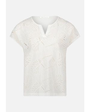 BETTY&CO Casual-Shirt Mit V-Ausschnitt - Weiß