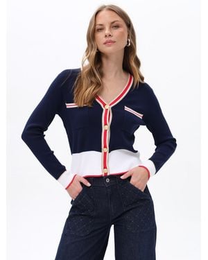 Passioni Strickjacke - Blau