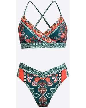 CUPSHE Bikini Paisley - Weiß
