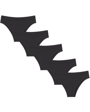 MAXTED Slip Ultra Soft Brasilianische Slip Frauen 5Er Pack - Schwarz
