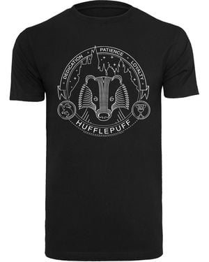 F4NT4STIC T-Shirt Harry Potter Hufflepuff Seal - Schwarz