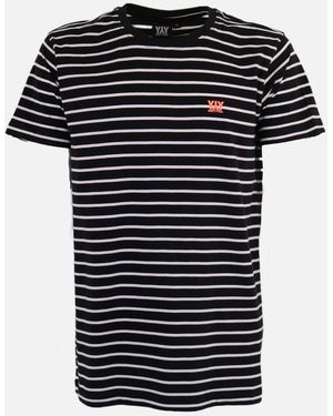 HEFTYKA Shirt Stripe Tee - Schwarz