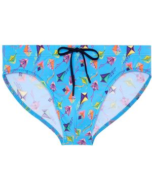 Hom Badehose Swim Mini Briefs Lido - Blau