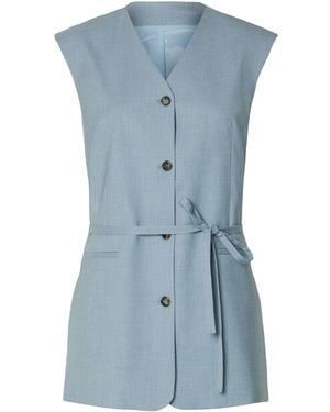 SELECTED Anzugweste Slfboxy Lisa - Blau