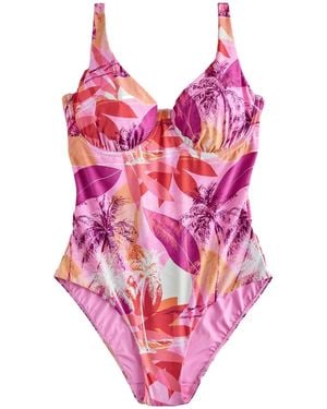 Next Badeanzug Tummy Control - Pink