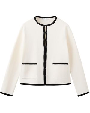 Mango Strickjacke Ivan - Weiß