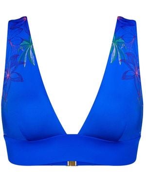 Triumph Bustier-Bikini-Top Label Summer Tropics - Blau