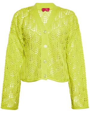 swirly Strickjacke - Gelb