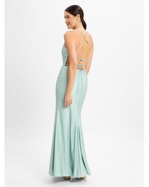 Unique Abendkleid Mit Stola - Weiß