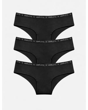 LEAFLETIC Panty Mid Rise Hipsters/Brief - Schwarz