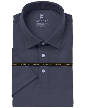 DESOTO Poloshirt Atmungsaktiv Und Bügelfrei - Blau