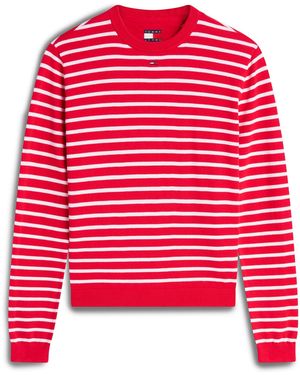 Tommy Hilfiger Pullover Flag Embroidery - Rot