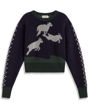 Thinking Mu Pullover Ovellas - Blau