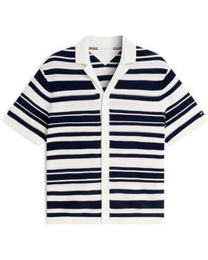 Tommy Hilfiger Hemd Regular Fit Breton Stripe Short Sleeve - Blau
