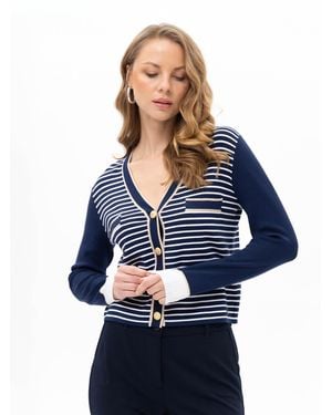 Passioni Strickjacke - Blau