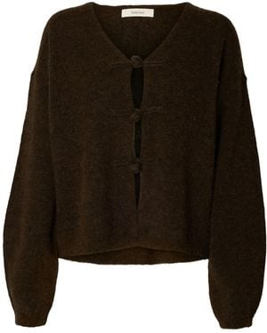 SELECTED Strickjacke Slwlulu - Schwarz