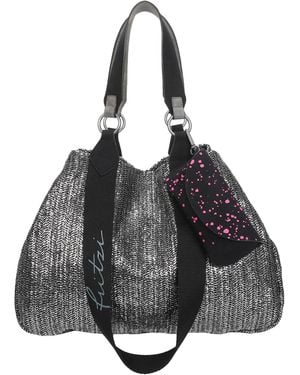 Fritzi aus Preußen Shopper Izzy Medium Limited Painted Straw - Schwarz