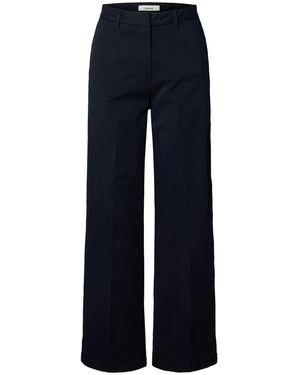 SELECTED Hose Slfwide Mille - Blau