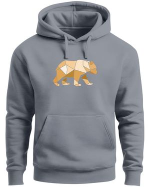 Neverless Sweatshirt Bär Polygon - Grau