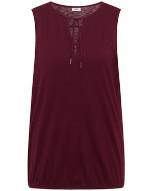 Cecil Top Mit Split Neck Und Bändern - Lila