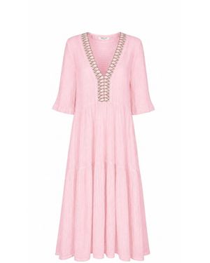 Haris Cotton Kleid Maxi Dress - Pink