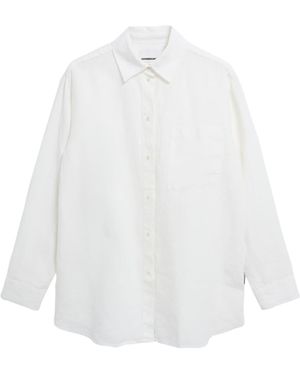 ARMEDANGELS Bluse Maalgaa Pure Lino - Weiß