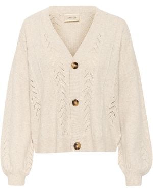 Cream Strickjacke Cr Holiday - Natur