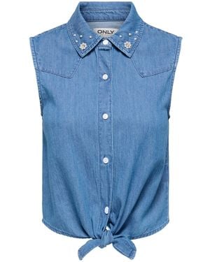 ONLY Bluse Onlbriar - Blau