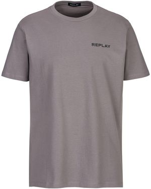 Replay T-Shirt 'Piece' - Grau