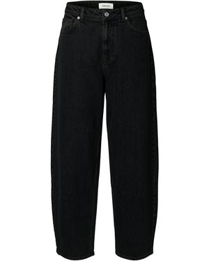 SELECTED Jeans Slwbarrel Bea-Kori - Schwarz